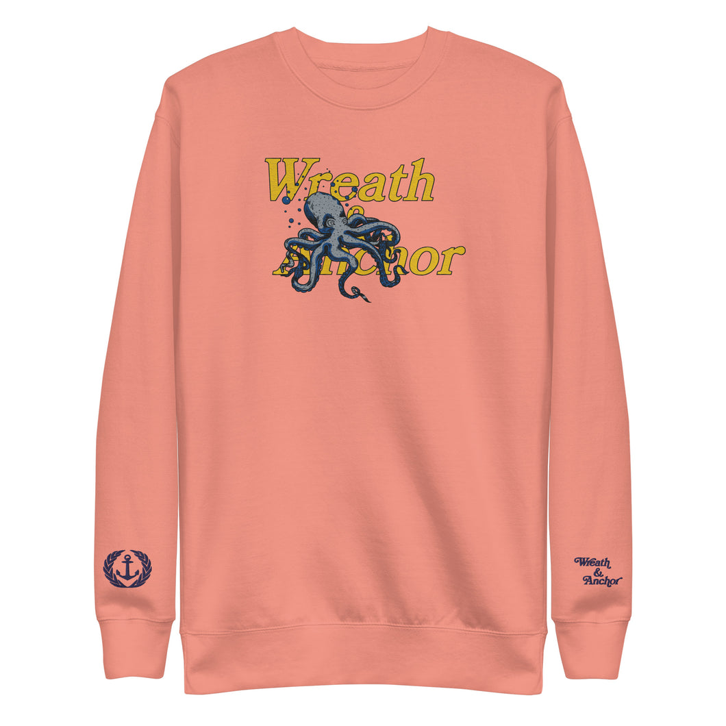 Wreath & Kraken - Crew Neck Sweater - Embroidered